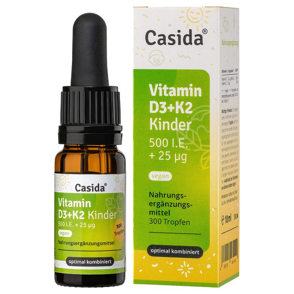 Casida® Vitamin D3 + K2 Drops Children's Vegan - Highly