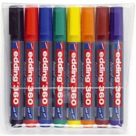 Edding 360/8S Whtbrd Marker Bllt Ast Pk8