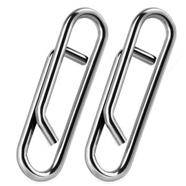 9KM DWLIFE Fishing Clips 50PCS Lure Clips Stainless Steel Fast Clips Snaps Quick Change Connector for Saltwater Freshwater XXL#