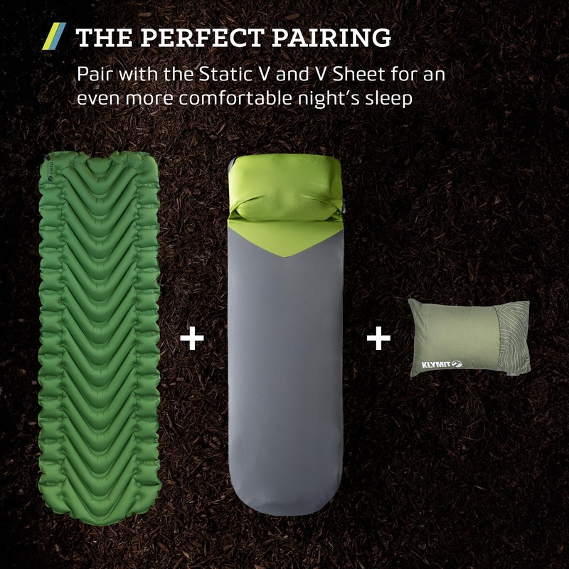 Klymit Drift Camping Pillow, Shredded Memory Foam Travel Pillow with