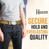 Hold’Em Military Canvas Webbing Belts for MEN’S–Polished Silver Slider Buckle