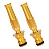 Runmeihe Solid Heavy-Duty Garden Hose Nozzle Brass Adjustable Hose Nozzle,High