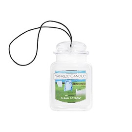 Yankee Candle Car Air Fresheners, Hanging Car Jar® Ultimate Clean Cotton® Scented, Neutralizes Odors Up To 30 Days
