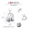 LONAGO Cow Necklace 925 Sterling Silver Cute Cow with Tree