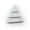 TREATLIFE HOME Floating Wall Decor Rustic Wall-Mounted Triangle Shelf, Solid