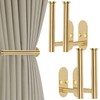 Yagoo 4 Pcs Adhesive Curtain Holdbacks，Screw-in Curtain Tie Backs Curtain