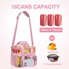 Clear Lunch Bag 10-Can with Adjustable Shoulder Strap for Women/Men,
