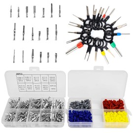 Connector Pins Kit Car Plug Cable Connectors Cable Lugs Car Electrical Set Male and Female Wire Seals Removal Tool Set for Motorcycles Cars Boats 690 Pieces