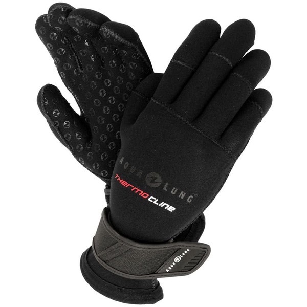 Aqualang 0.1 inch (3 mm) Thermo Glove Black [Diving Gloves]*/XL