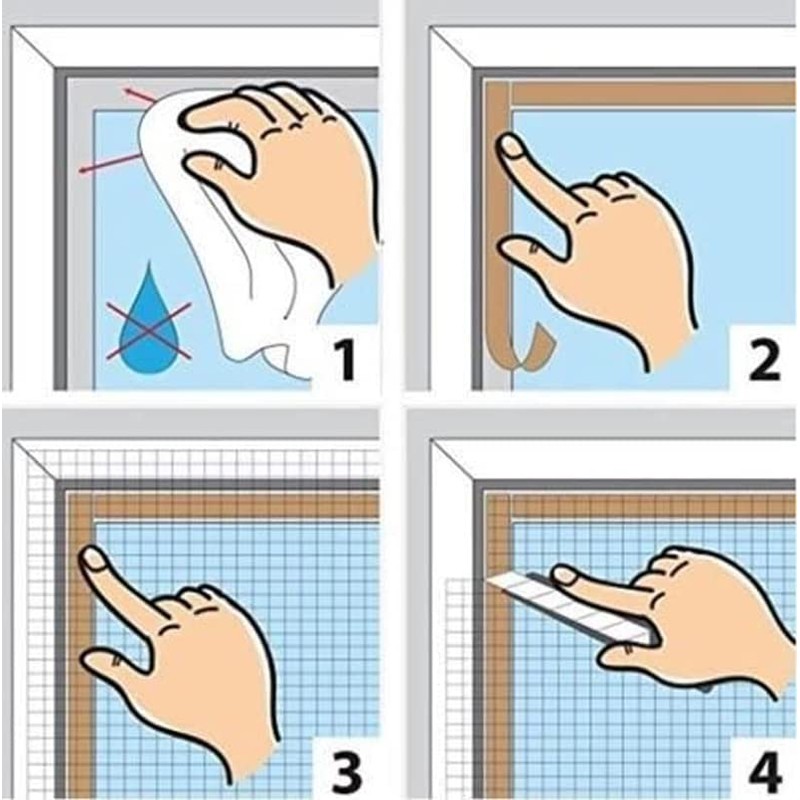 Universal Fly Screen for Skylights, 80 x 180 cm, Mosquito