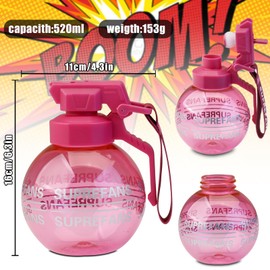 LUCYLANKER Grenade Drinking Cup, Sports Water Cup, BPA-Free, Suitable for Fitness Enthusiasts, Outdoor Sports Enthusiasts, Men and Women Holiday Gifts, 520 ml (Pink)