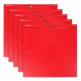 Pack of 5 Red Warning Flags 30 x 30 cm Warning Flag Car Red Flag Extra Length Warning Flag Red for Transport Bicycle Carrier Car Caravan Trailer