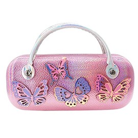 Child Girl Boy Glasses Case Glasses Bag Bowknot Sequins Glitter Glitter Hard Shell With Handle