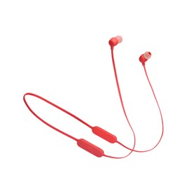 JBL TUNE125BT JBLT125BTCOR Bluetooth Earphones, Multi-Point Compatible, Wireless, Microphone Remote Control, USB Type-C Charging, Built-in Magnet, Coral