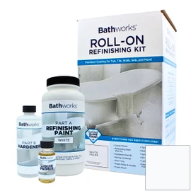 Bathworks DIY Bathtub & Tile Refinishing Kit; 20 oz; Tub; Tile; Wall Surround; Sink; Quick 24 hour dry time; High Gloss Resin Finish (WHITE)