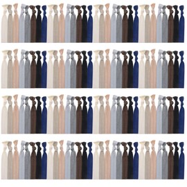 120 Pack Neutral Color No Crease Ribbon Elastics Hair Ties Women Yoga Knotted Ponytail Holder