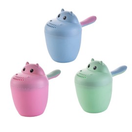 ORFOFE Bath Toys Shampoo Cup Cartoon Design for Boys and Girls Bath Water Bailer for Newborn Gifts