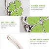 ASYKNM Table Handbag Holder:Foldable Non-Slip Handbag Hook Silver Set Clover