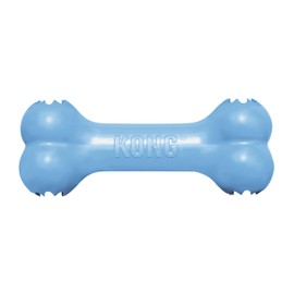 KONG Puppy Goodie Bone - Stuffable Toy for Small Puppy - Natural Rubber Chew for Puppies - Toy for Teething - for Small Puppies - Blue