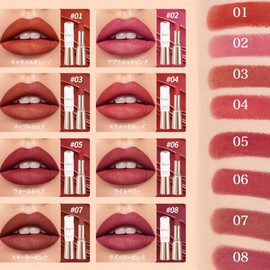 NovoUnow Lipstick Matte High Color Lipstick Velvet Long Lasting Never Fade Waterproof Moisturizing #08 Bordeaux