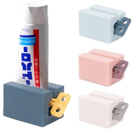 Bebeay Exprimidor De Pasta De Dientes Multifuncional, 4 Pack Dispensador De Pasta De Dientes con Rodillo, La Colocación Vertical Ahorra Espacio, Adecuado para Cremas De Manosy Otros Artículos Fluidos