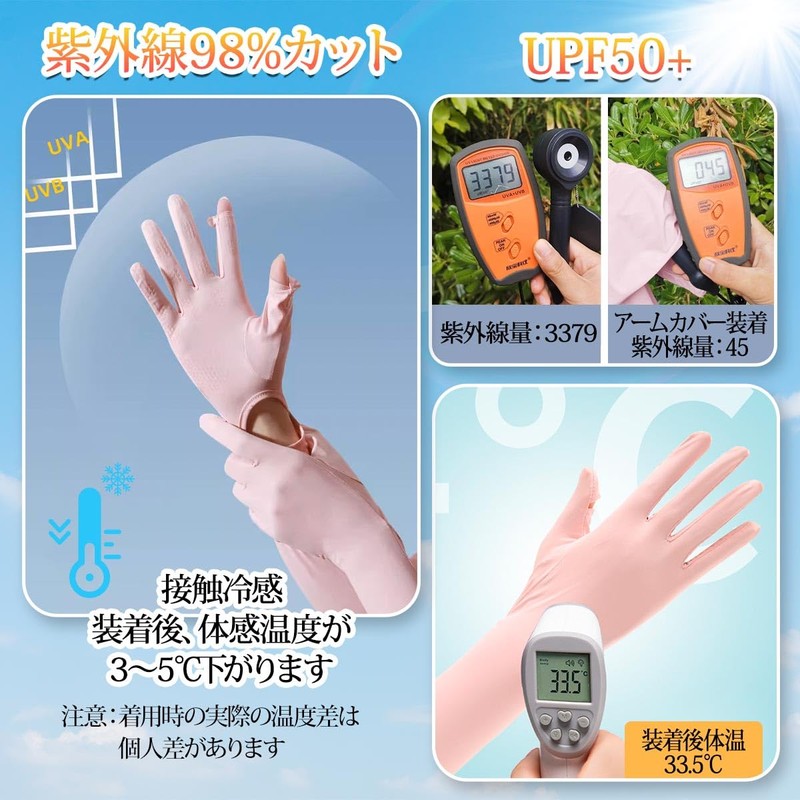 fortulux Women's Arm Cover, UV Protection, Cooling Sensation, Long, Full