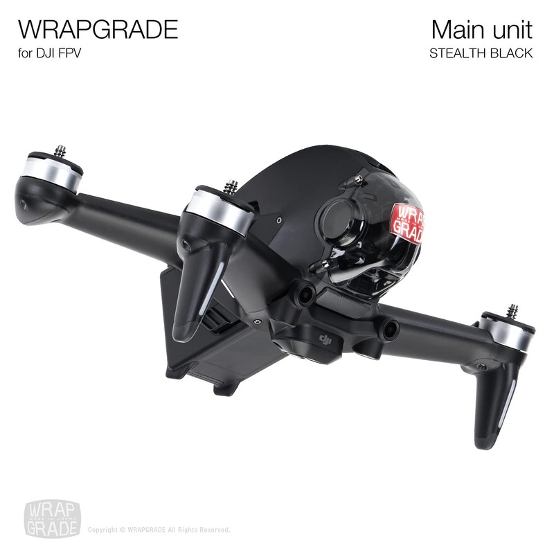WRAPGRADE Skin Compatible with DJI FPV (Stealth Black)