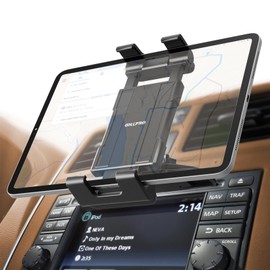 OHLPRO Tablet Holder, Car, Smartphone Holder, CD Slot, Compatible with 5 to 13 inch Smartphones/Tablets, 360° Rotation, Rotatable Screw, Stable, Easy Installation, CD Mount