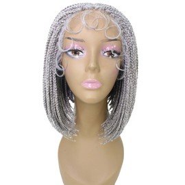 LUXLUXE Jayla Straight Braided 12 in Long Braided Wig, Beauty Heat Resistant Fiber, 20+ Shades of Natural, Dip Dyed, & Blended Colors