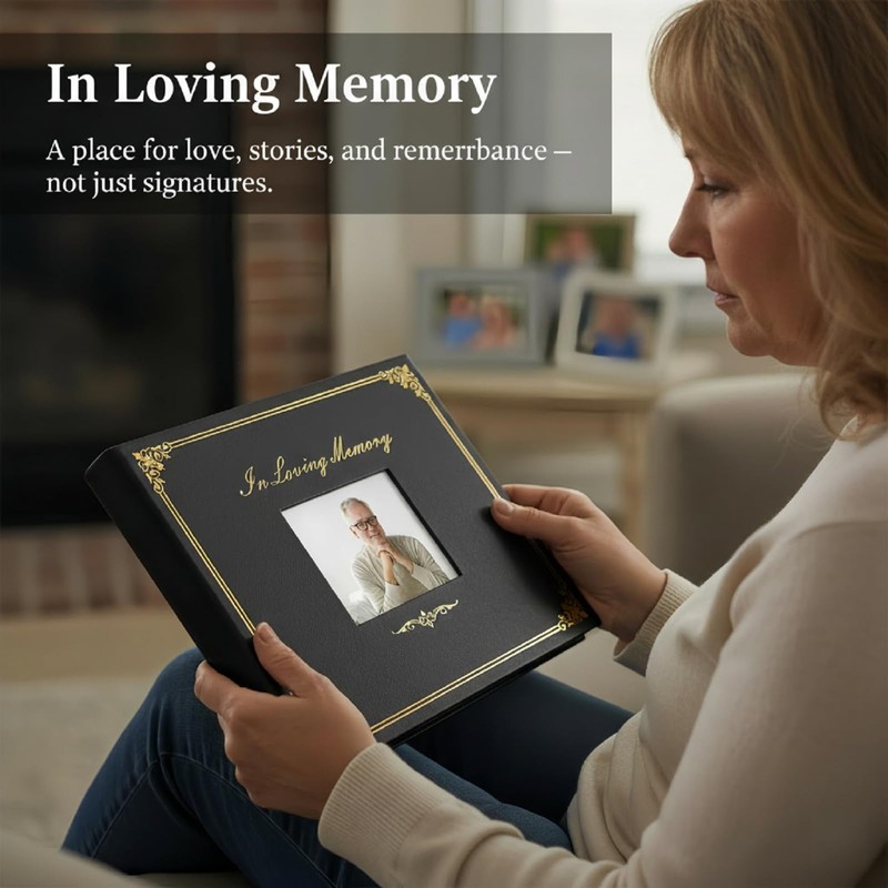 Funeral Guest Book for Memorial Service,in Loving Memory Guest Book