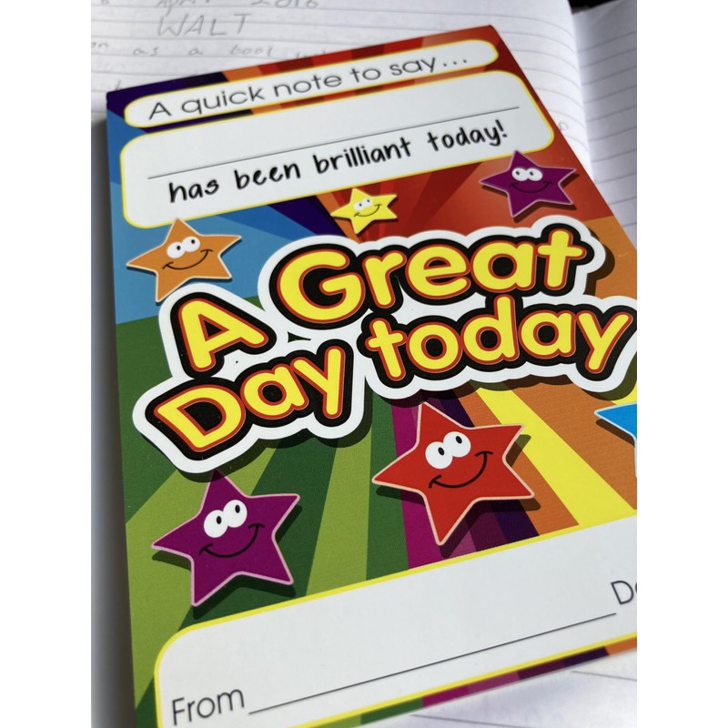 SuperStickers Reward Praise A6 Note Pad for Teachers - 'A