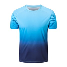 Cimic Pack of 3 Rash Guard UV Shirt Men UPF 50+ UV Protection Swimming T-Shirt Quick-Drying Breathable Sun Protection for Outdoor Surfing Running Top, Blue lake grey