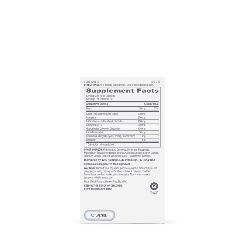 GNC Preventive Nutrition Healthy Blood Pressure Formula - 90 Capsules