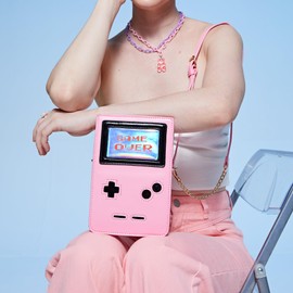 ENJOININ Fashion Game Boy Design Women's Chain Bags Crossbody Bag Shoulder Purses Teens Girls Women Novelty Handbag