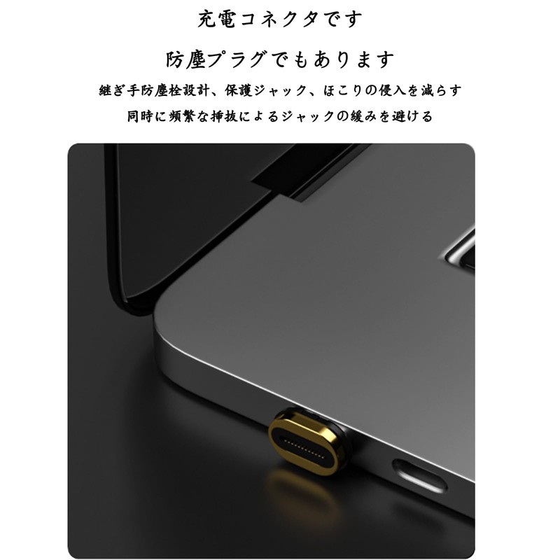 Magnetic USB C to L-Shape Converter Adapter [40Gbps High Speed