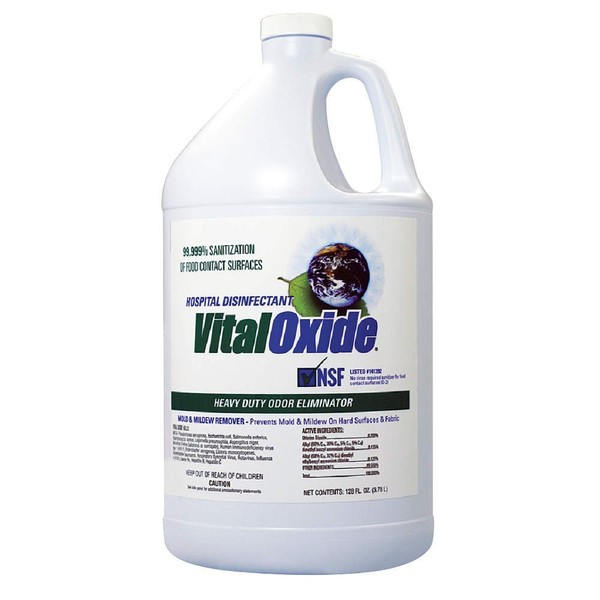 Vital Oxide 9128-Case Disinfectant Bottle, 1 gal (Pack of 4)