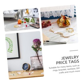 KICHOUSE 200pcs Square Ring Label Stickers Jewelry Display Price Tags Handwriting Price Tags