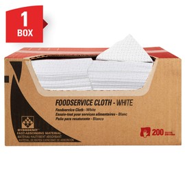 WypAll Critical Clean Foodservice Cloths (06053), Quarterfold, White, 1 Box, 200 Sheets