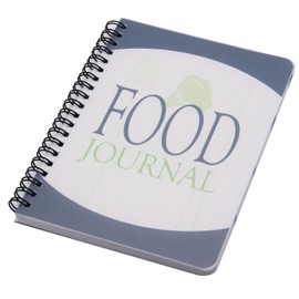 ATDAWN Food Journal/Food Diary/Diet Journal Notebook, 5x7 Inch, 120 Pages, Durable Thick Translucent Cover, Wire-O Binding
