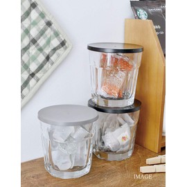 Hyundai Department Store Container, Glass Canister, SMITH-BRINDLE 16.7 fl oz (475 ml), Black