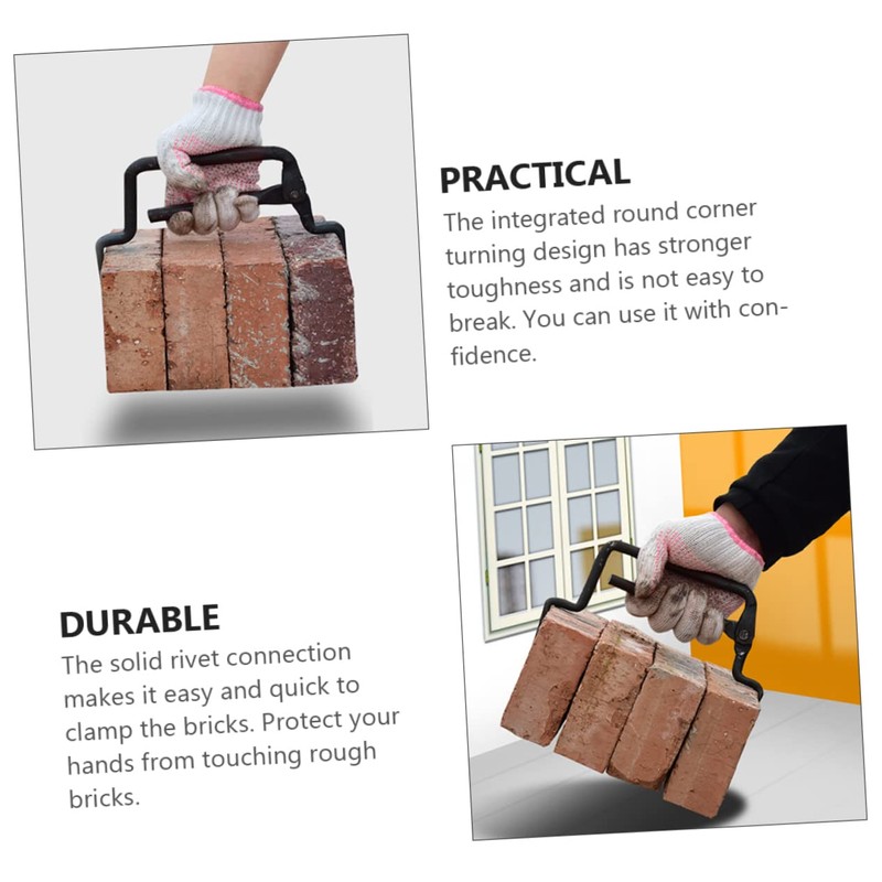 POPETPOP Adjustable Brick Clamp Tool Multi-Functional Brick Pliers for Construction