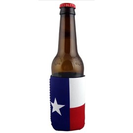 PKM Collapsible Neoprene Can Coolers Texas Flag Baseball Make America Great Again Reagan Bush 84 -Dont Tread on me - Trump 2024 (Texas Flag Star, Regulare 12 oz Can Cooler)