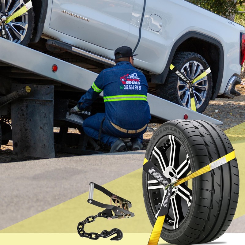 IBITION 4 Pack Car Tie Down Straps for Trailers with
