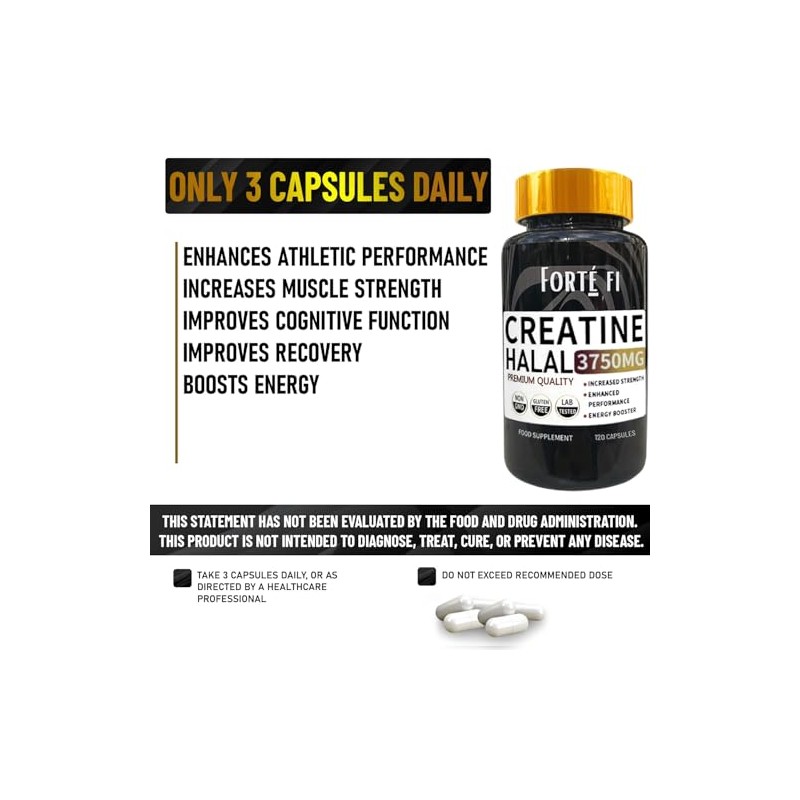 Halal Creatine Capsules | High Purity Supplement for Muscle Strength