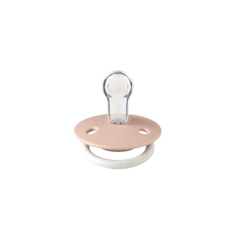 BIBS 5713795200610 PACIFIER, Blush GLOW/Vanilla GLOW, 2 piezas