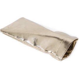 styleBREAKER Case for Sunglasses in Metallic Shades with Glasses Cleaning Cloth, Glasses Case Snap Closure, Unisex 09020146, Metallic Gold