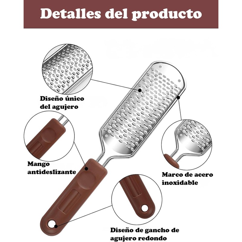Lima para pies ZCNPIA 4 piezas de acero inoxidable –