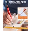 Nicpro 4 Pack Carpenter Pencil with Sharpener & Cap, Mechanical