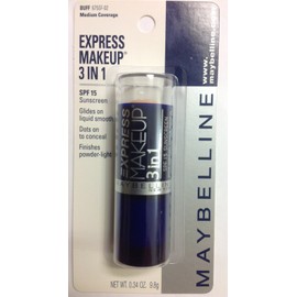 Maybelline Express 3 in 1 Makeup Foundation BUFF #02 ( Medium Coverage ) Sealed.