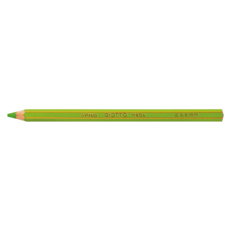 Giotto Mega Fluo F225700 Hexagonale Farbstifte in Neonfarben, mit 5,5
